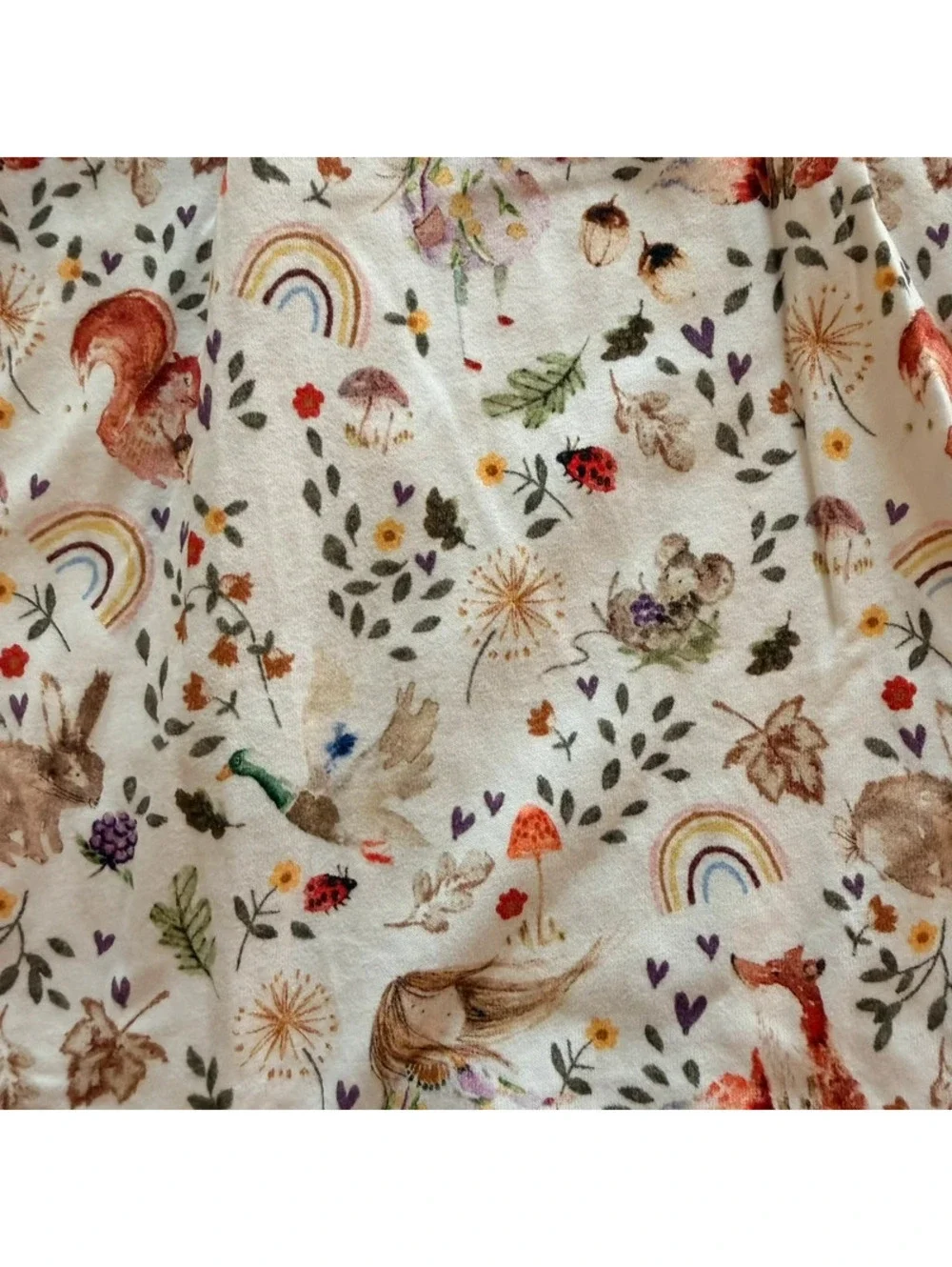 Next Woodland Fairy Fox Bunny Rainbow Dress Girls 2-3Y Cottagecore Cotton